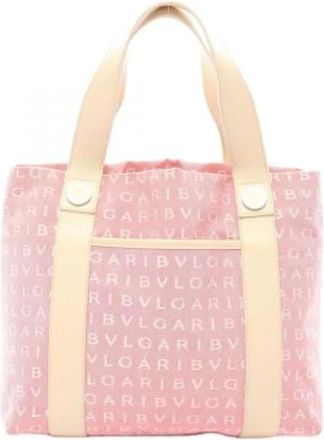 Bulgari Pre-owned Tote Bags, female, Pink, Size: ONE SIZE Pre-owned Vintage Tote Bag