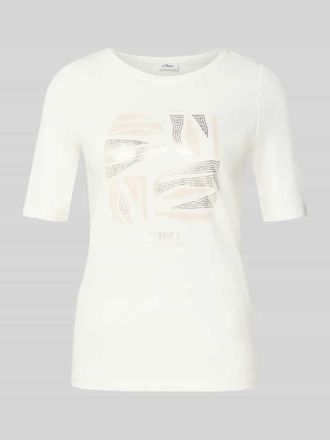 s.Oliver Red Label Regular Fit T-Shirt aus Baumwoll-Mix in Weiss, Gr&ouml;&szlig;e 38