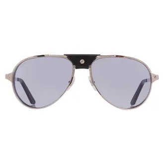 Cartier Santos de Cartier Grey Multitreatment Pilot Mens Sunglasses CT0296S 002 61
