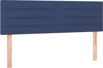 vidaXL Cabecero Con Led De Tela Azul 144x5x78/88 Cm Vidaxl