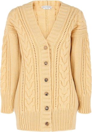 Alexander McQueen Alexander Mcqueen Cable Knit Oversized Wool Cardigan