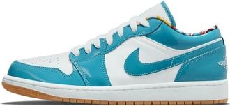 Nike Jordan 1 Low SE Barcelona - unisex - Sport - Blauw - Maat: 47 1/2 EU Leer