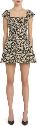 Amanda Uprichard Abella Mini Dress In Black Multi