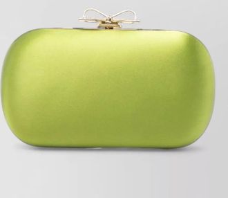 Self Portrait the bow satin clutch bag
