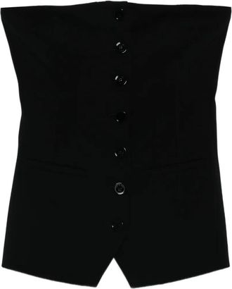 Patrizia Pepe Crepe Bustier With Buttons