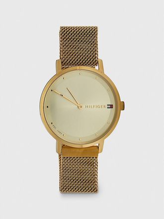 Tommy Hilfiger Womens Gold Watch with Magnetic Strap - Yellow