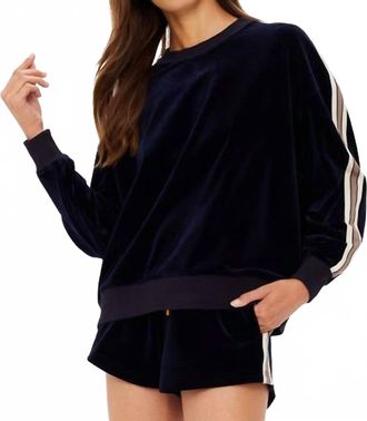 The Upside Monaco Lisel Crew Neck Sweater In Navy