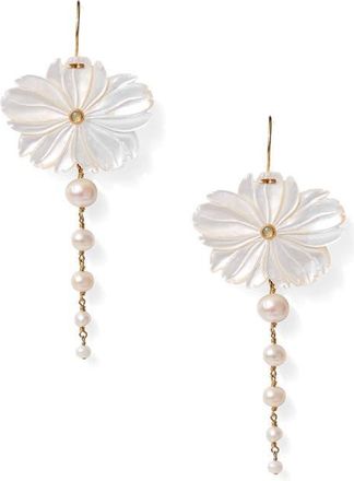 Chan Luu Magnolia Freshwater Pearl Drop Earrings in White Mop at Nordstrom