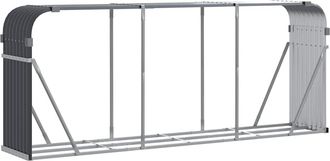 vidaXL Le&ntilde;ero De Acero Galvanizado Gris Antracita 234x45x100 Cm Vidaxl