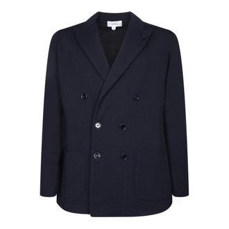 Lardini Blazers, male, Blue, Size: M Blue Blazer