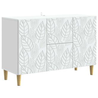 vidaXL Aparador Blanco 89 X 34,5 X 60 Cm Madera De Ingenier&iacute;a Vidaxl