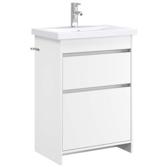 vidaXL Juego De Muebles De Ba&ntilde;o Blanco 61 X 40 X 84,5 Cm Vidaxl