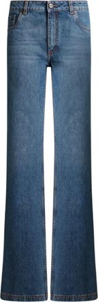 Etro FLARED DENIM JEANS WITH PEGASUS EMBROIDERY - Etro - Woman