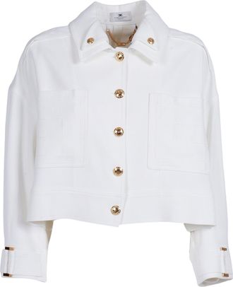 Elisabetta Franchi Boxy Cropped Classic Jacket