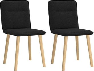 vidaXL Sedie da Pranzo 2 pz Nere in Tessuto - Vidaxl