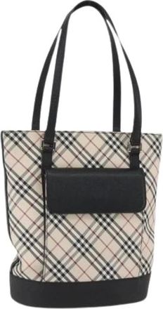 Burberry Pre-owned Tote Bags, female, Beige, Size: ONE SIZE Pre-owned Canvas Tote Bag
