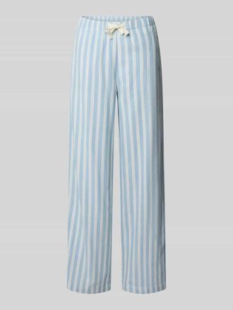 Jake*s Casual Wide Leg Pyjama-Hose mit Tunnelzug in Hellblau, Größe 34