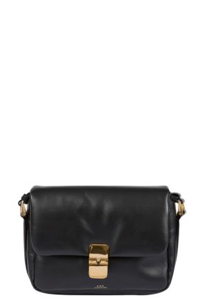 A.P.C. Black Sac Grace Soft Gold-Tone Leather Shoulder Bag