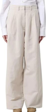 Pantaloni Torino Broeken, Dames, Wit, S, Katoen, Pijpen met Carrot Fit