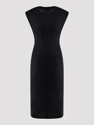 Brunello Cucinelli Black Fitted Sleeveless Dress, Size Small