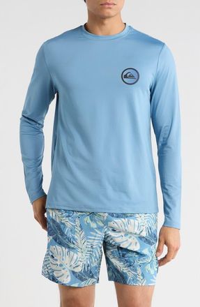 Quiksilver Samy UPF 50+ Long Sleeve Graphic Sun Shirt in Blue Shadow at Nordstrom Rack, Size X-Large