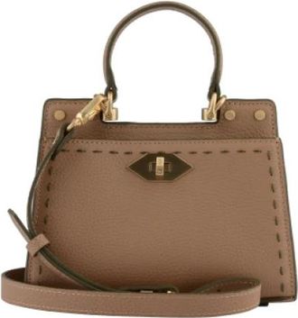 Pourchet Trianon Bicolore - Dames - Handtassen - Beige - ONE Size - Leer - Tassen