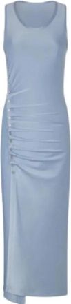 Paco Rabanne Geraffineerde Gedrapeerde Jurk - Dames - Feestkleedjes - Blauw - M - Kleedjes