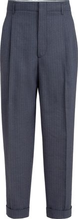 Brunello Cucinelli Chevron trousers in Navy Blue at Nordstrom, Size 46 It