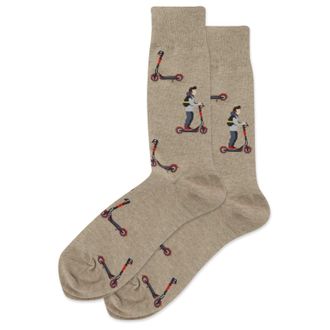 Hot Sox Scooter Hemp Heather Mens Crew Socks