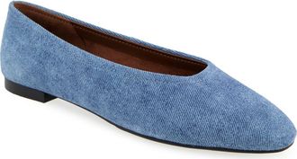 Aerosoles Amelie Ballet Flat in Blue Jean Denim Suede at Nordstrom, Size 7.5