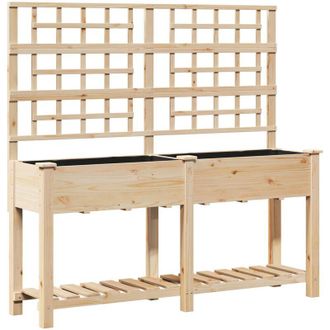 vidaXL Maceta Para Jard&iacute;n Con Estante Beige 161 X 46 X 152.5 Cm Vidaxl