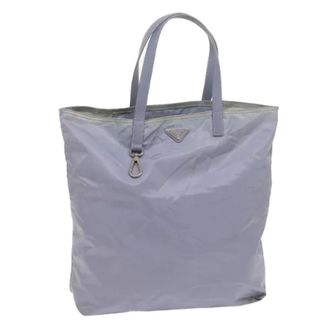 Prada Pre-owned Nylon bolsos-totes - Pre-owned - Mujer - Azul - ONE SIZE