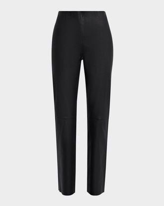 By Malene Birger Forentina Slim Lambskin Leather Pants