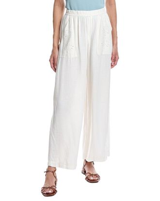 Splendid Cayden Embroidered Linen-Blend Pant