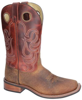 Smoky Mountain Boots Timber Mens Cowboy Boot In Brown/burnt Apple