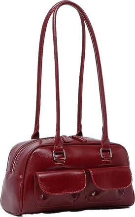 Generic Compatible For Armpit Bag, Versatile Handbag Women Tote Shoulder, Pu Leather Handbags(Red)