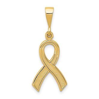 Diamond2Deal 14k Yellow Gold Awareness Pendant