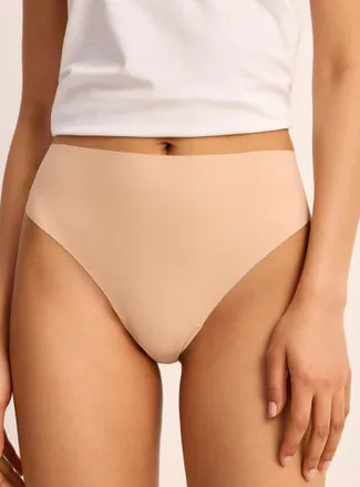 Miiyu Womens Stretch microfibre high-waist thong Recycled nylon