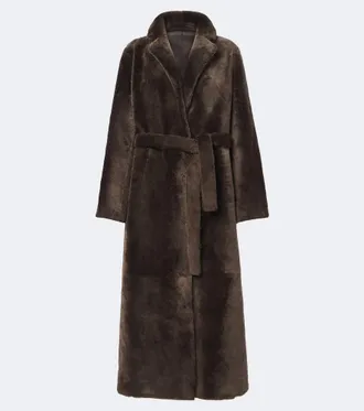 Yves Salomon Cappotto reversibile in shearling e pelle