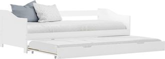 vidaXL Estructura Sof&aacute; Cama Extra&iacute;ble Sin Colch&oacute;n Pino Blanco 90x200cm Vidaxl