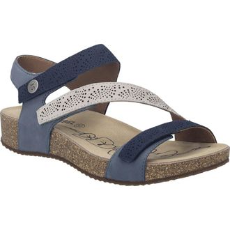Josef Seibel Tonga 73 Ankle Strap Platform Wedge Sandal in Indigo Multi at Nordstrom, Size 11-11.5Us
