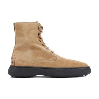 Tod's Lace-up Boots, male, Brown, 10 UK, Brown Ankle Boots for Men