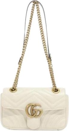 Gucci Pre-owned Quilted Shoulder Bag - Dames - Vintage Schoudertas - Wit - ONE Size - Leer - Vintage