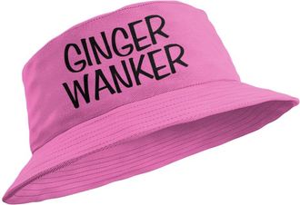 Generic Funny Ginger Hair Bucket Hat Ginger Wanker (UK, Alpha, L, Pink)
