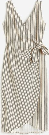 H&M Wickelkleid mit V-Ausschnitt - Beige