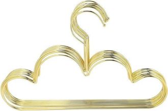 OEM Perchas Con Forma De Nube - Perchas Antideslizantes - Para Colgar Ropa Infantil - Dise&ntilde;o Rom&aacute;ntico - 10 Unidades - Dorado