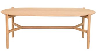 Rowico Ovaler Couchtisch Holton 130 x 65 cm - Eiche Natur