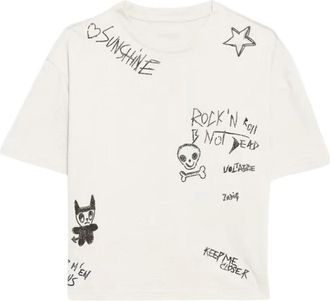 Zadig&Voltaire Strass T-shirt - Dames - T-shirts - Beige - M - Katoen - Tops
