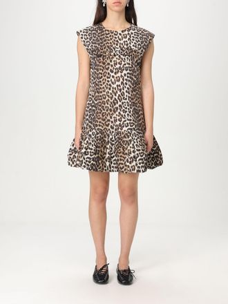 Ganni Dress GANNI Woman color Brown