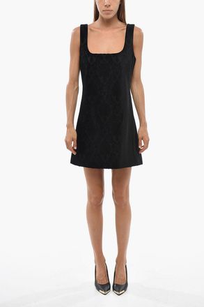 Chlo&eacute; A-Line Dress in Antemio Pattern with Square Neckline Chloe